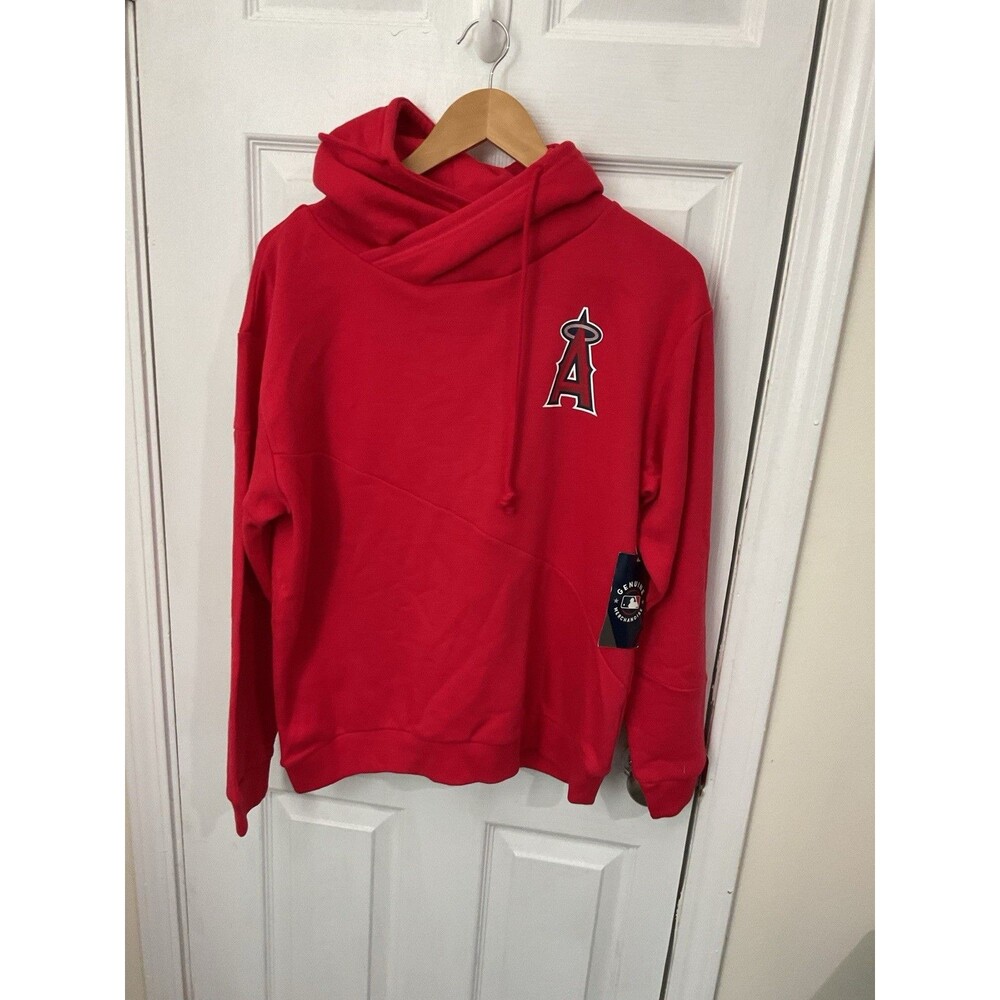 CSA Los Angeles Angels MLB Logo Pullover Hoodie Red Adult Medium